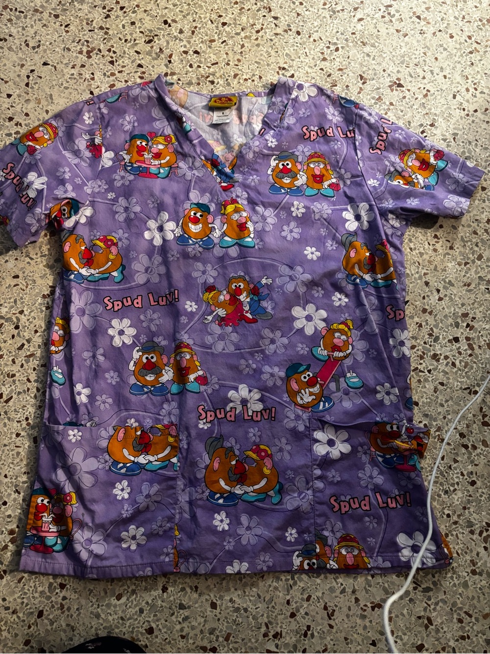 Mr potatoe head scrub top medium